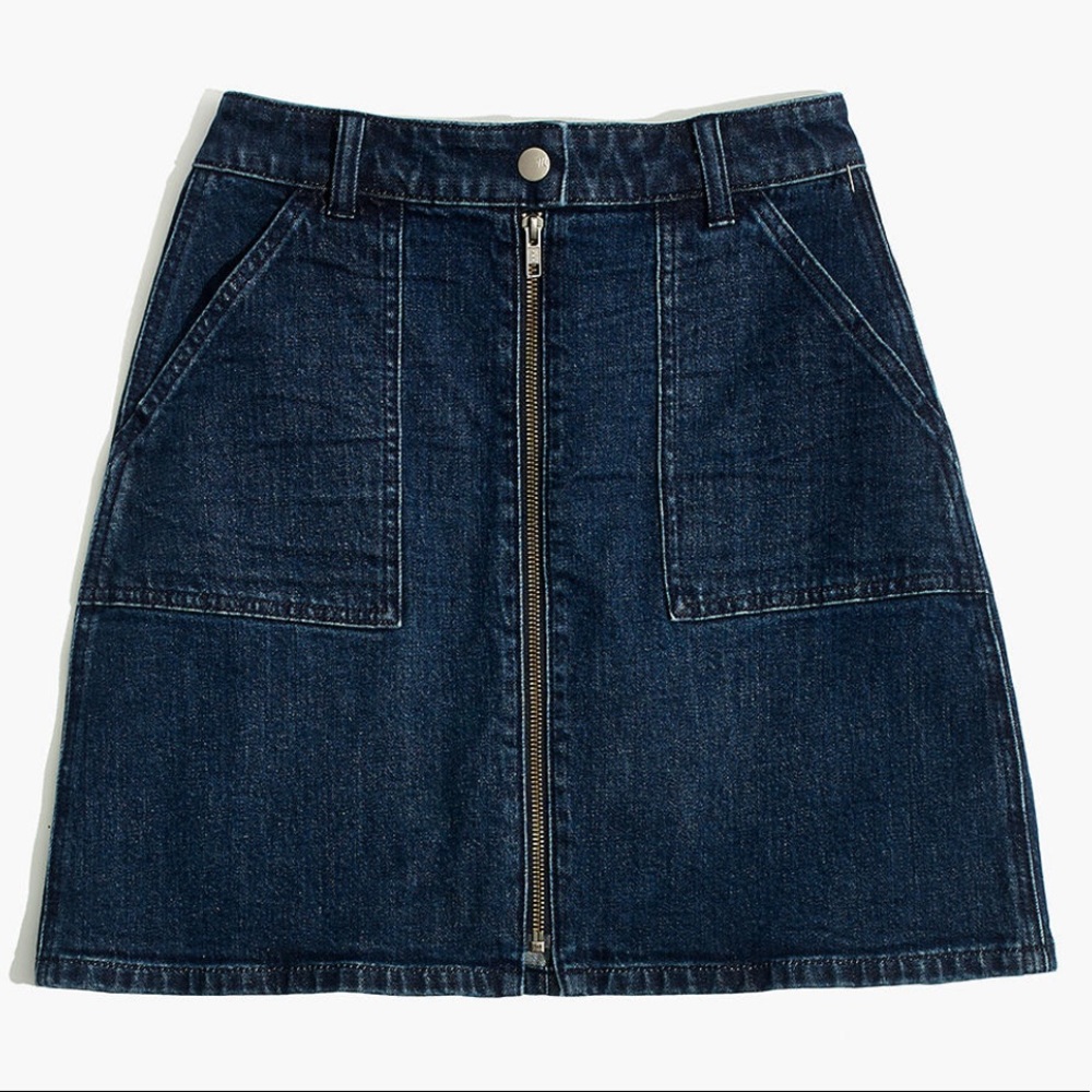 Madewell Zipper Denim Skirt